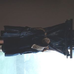 Boho blue mini dress